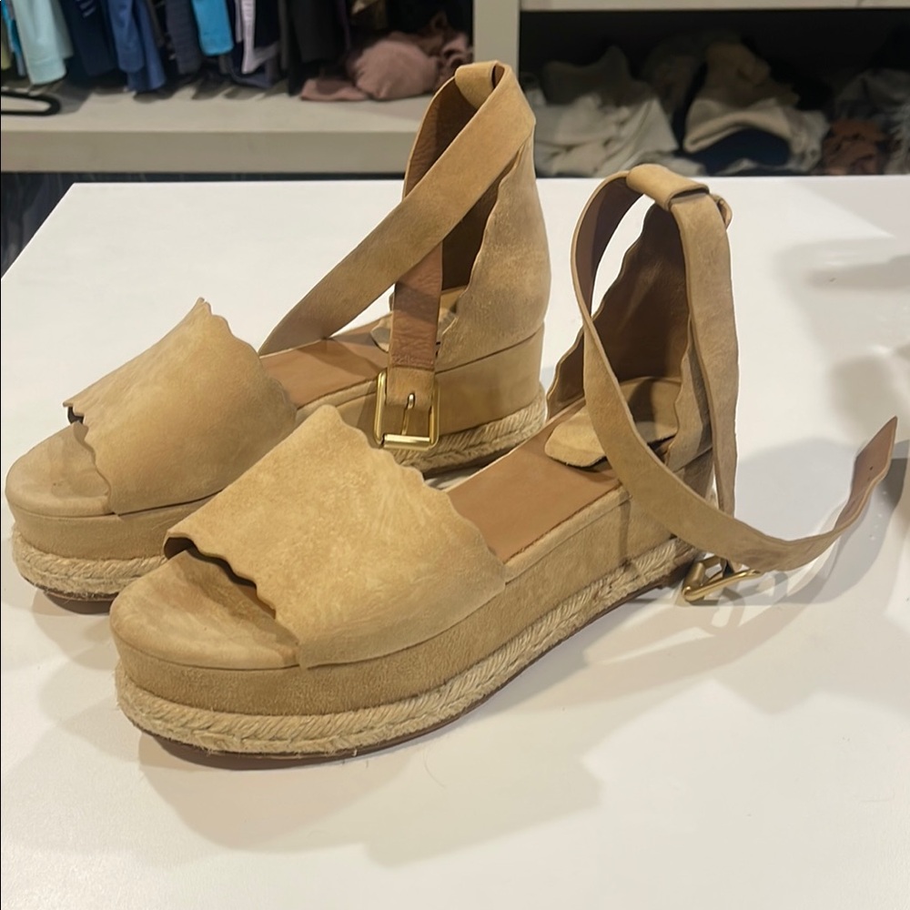 Women's Tan Espadrille Sandals